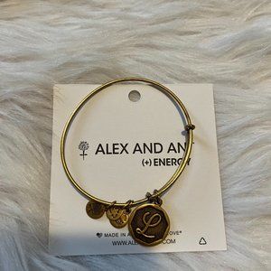 Alex and Ani Initial L Gold Bangle